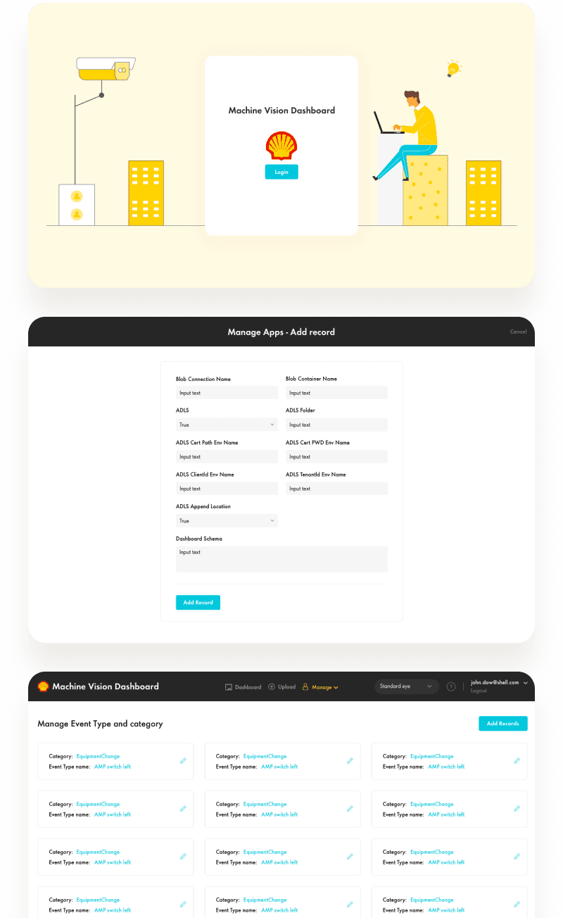 Shell: UI/UX Design for Internal Application designs