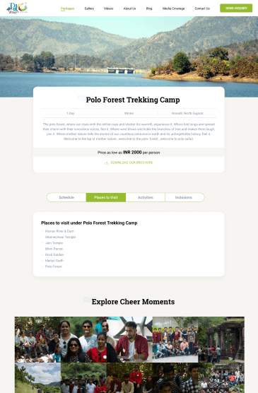 Polo Safari: Website for Travel Agency designs