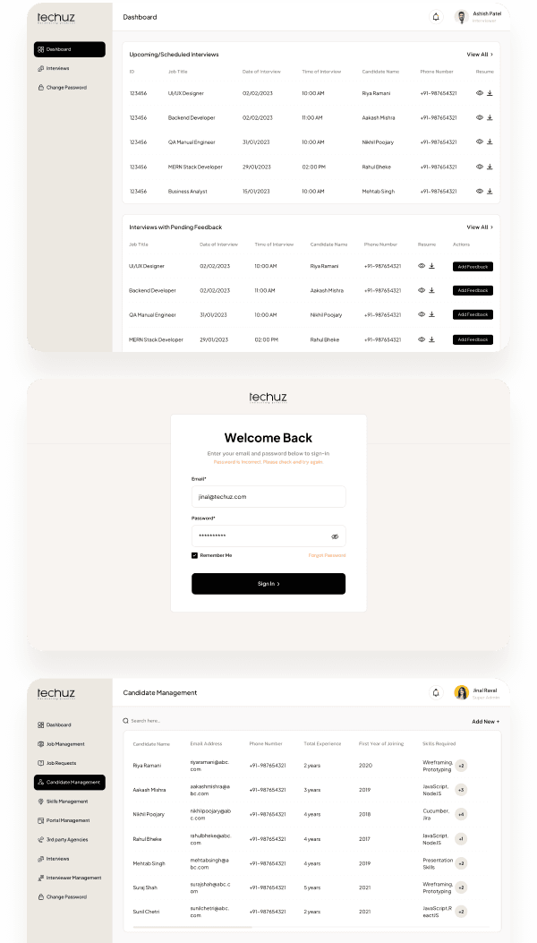 HR Software for Interview Management designs